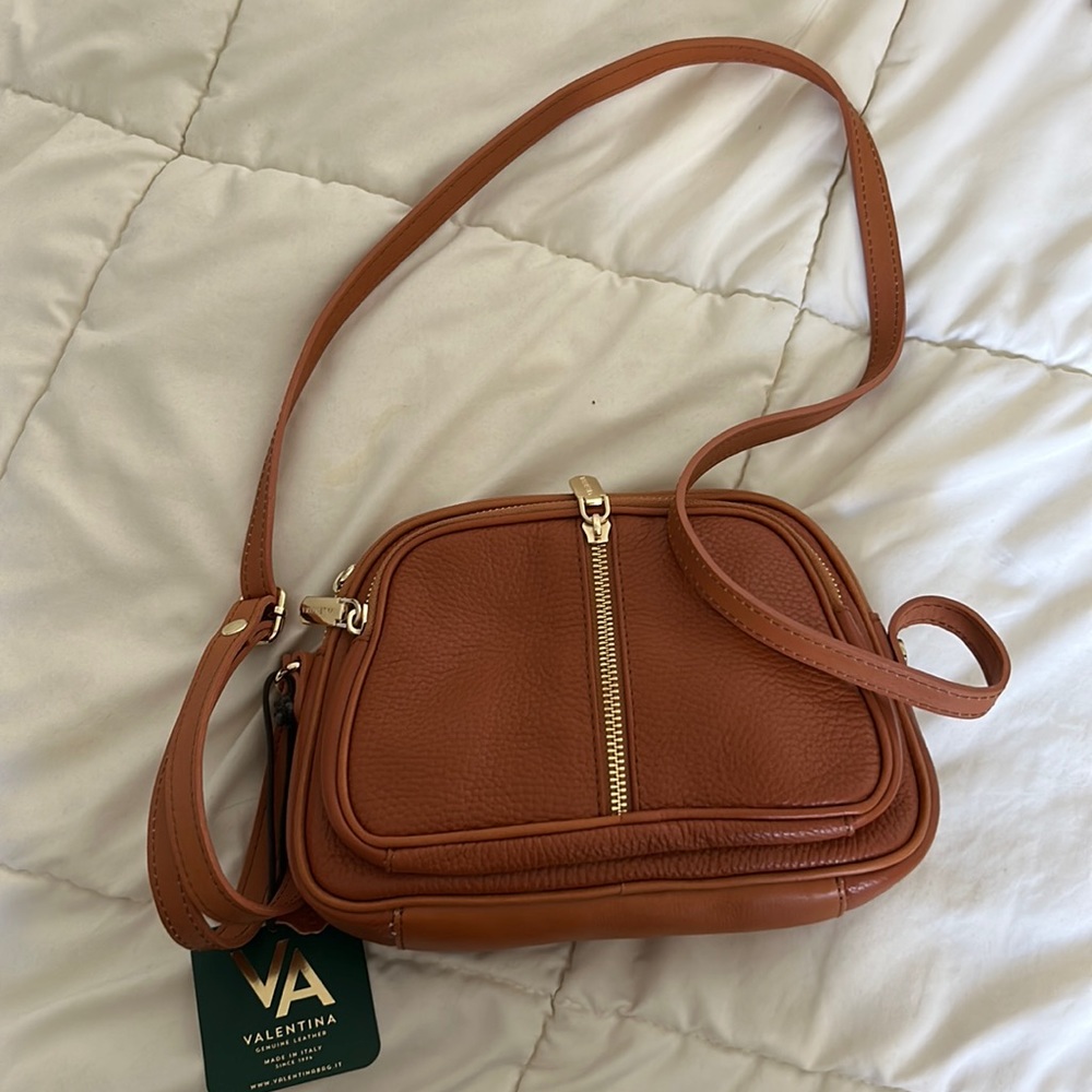 Brown genuine leather Italian purse